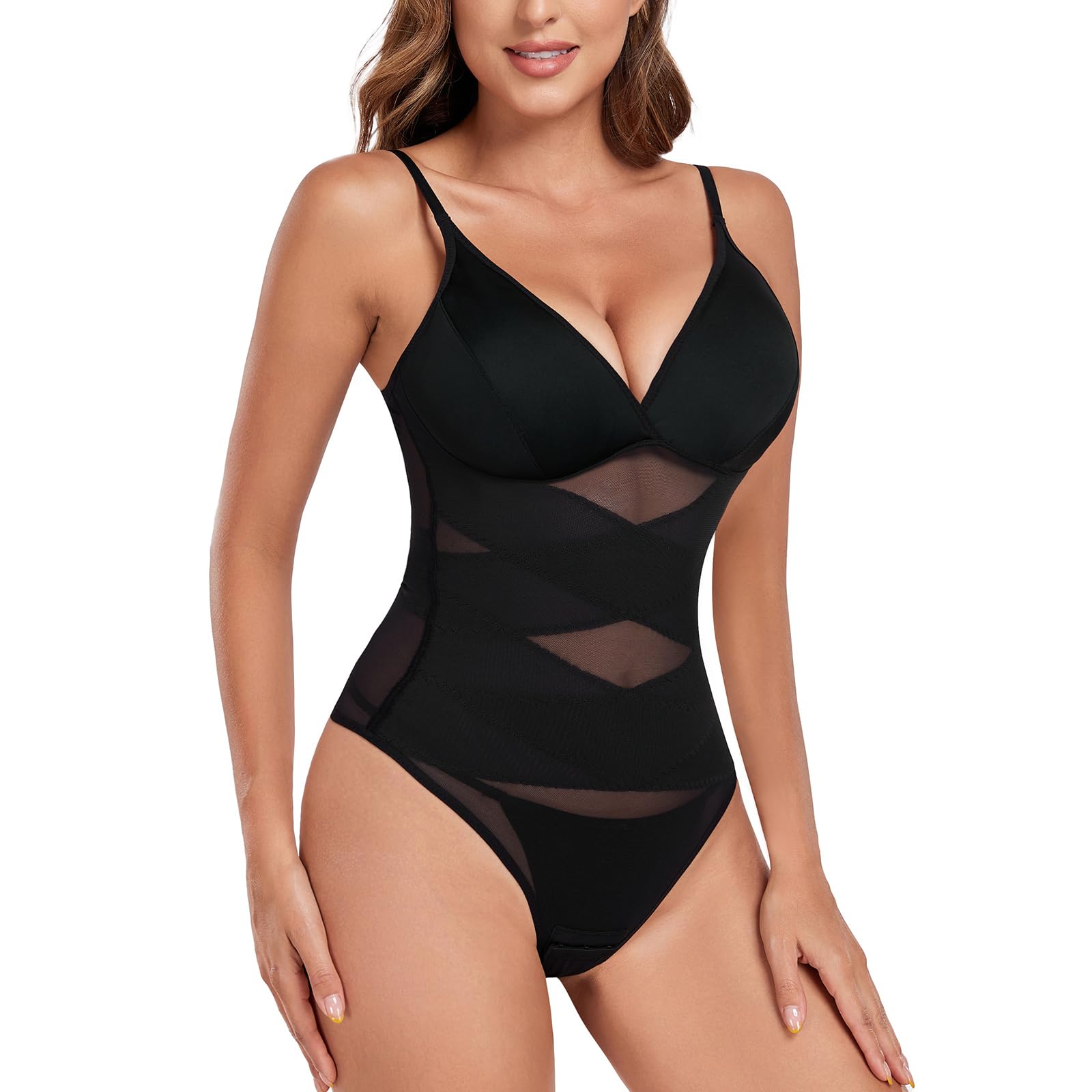 Gaine Amincissante String Body Gainant Femme Tuopuda - Ventre Plat Et Effet Sablier - Sans Soutien-gorge - Bretelles Réglables Body Gainant Ventre Plat Extra Fort
